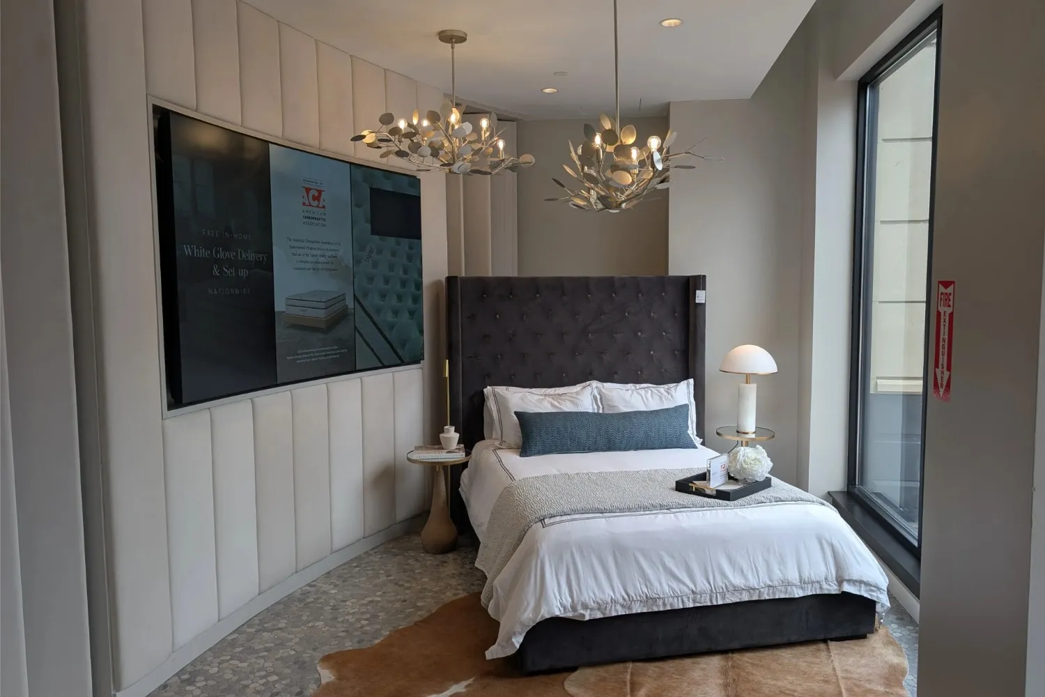 Zenhaven® natural latex mattress styled in a refined modern bedroom